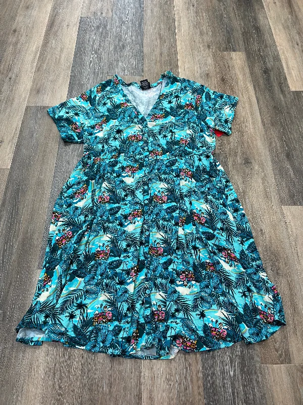 Blue Dress Casual Short Torrid, Size 3x