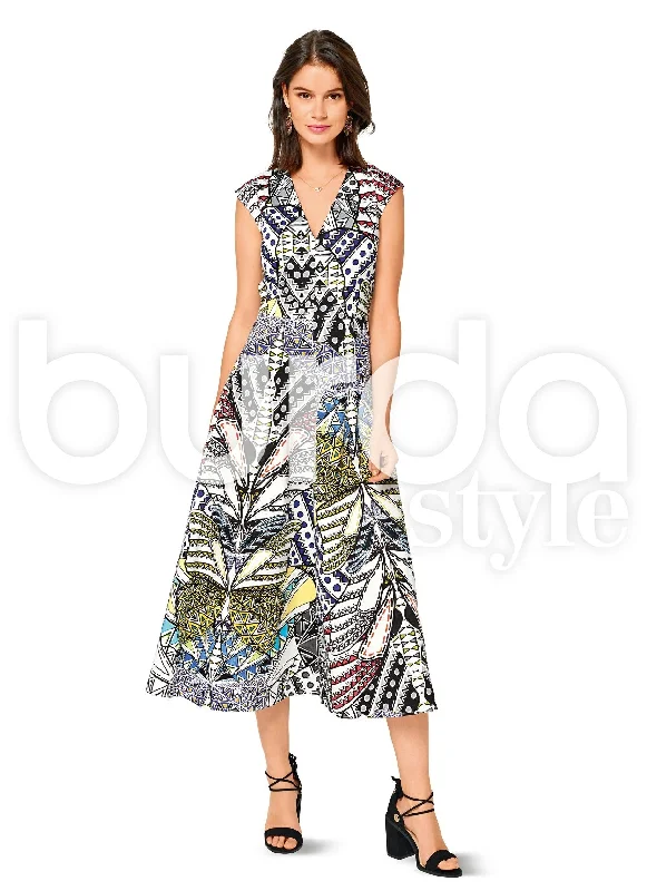 Burda Style Pattern 6497 Misses’ V-Neck Dress