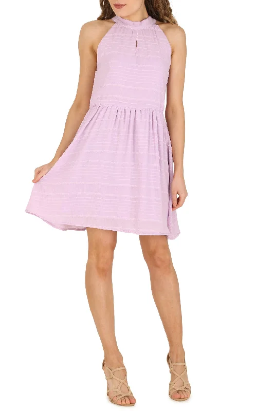 Cutie Halter Neck Textured Dress