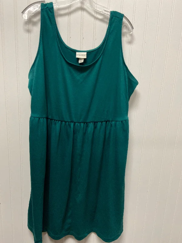 Green Dress Casual Short Ava & Viv, Size 1x