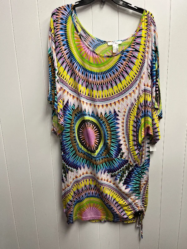 Green & Pink Dress Casual Short Venus, Size 1x