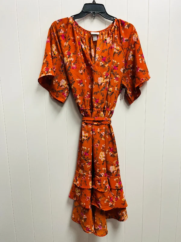 Orange & Pink Dress Casual Short Ava & Viv, Size 2x