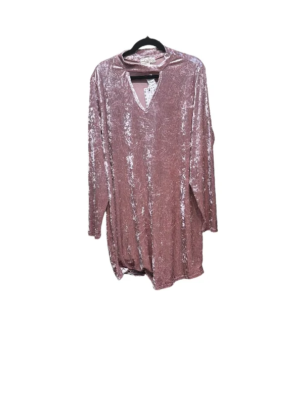 Pink Dress Casual Short No Comment, Size 3x