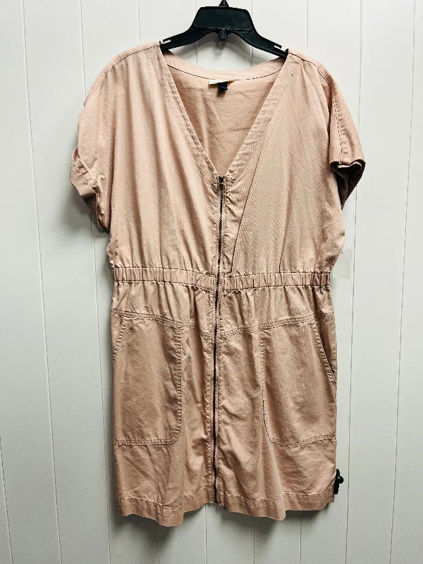 Pink Dress Casual Short Universal Thread, Size 2x