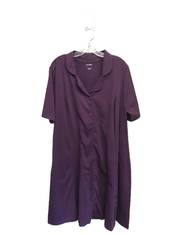 Purple Dress Casual Short By Blair, Size: 3x