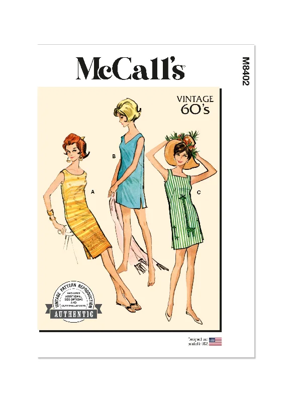 McCall's 8402 sewing pattern 1960'S Dresses