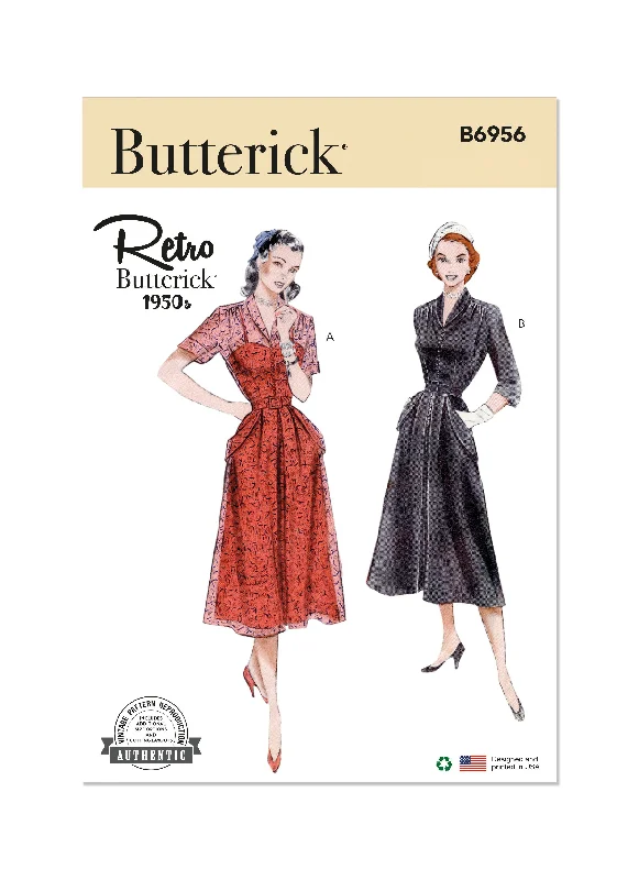 Butterick sewing pattern 6956 Dress with Sleeve Variations