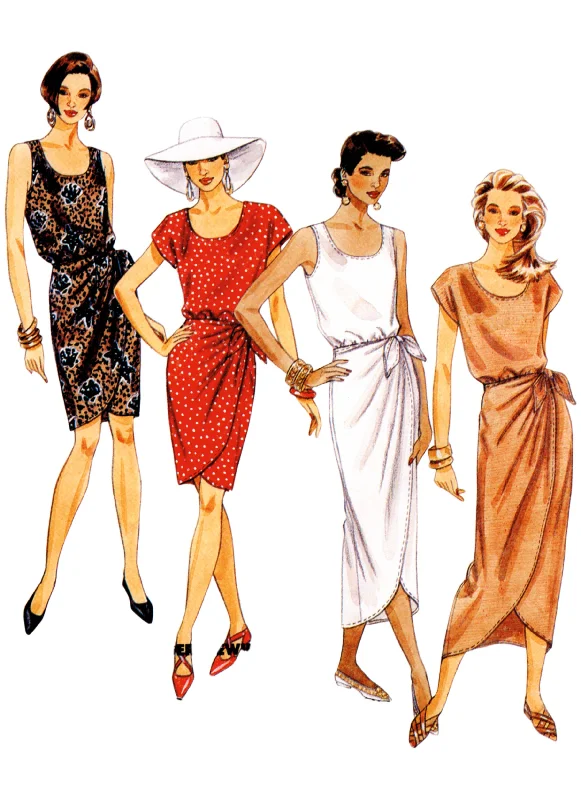 McCall's sewing pattern 8501 Mock Sarong Dress in Two Lengths
