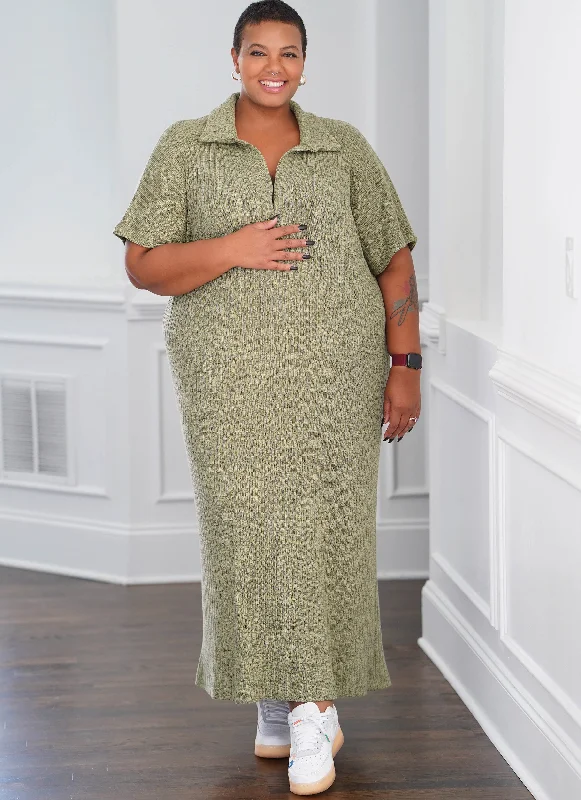 Simplicity 9741 sewing pattern Women's Knit Dress in 2 Lengths by Mimi G Style