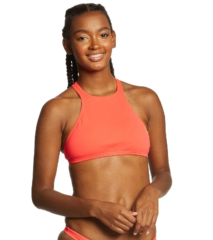 Arena Women's Rulebreaker Think Crop Top Bikini Top Flou Red/Yellow Star Bikini with mesh detail, Sexy, Trendy, Comfortable Arena Women's Rulebreaker Think Crop Top Bikini Top Flou Red/Yellow Star Bikini with mesh detail, Sexy, Trendy, Comfortable