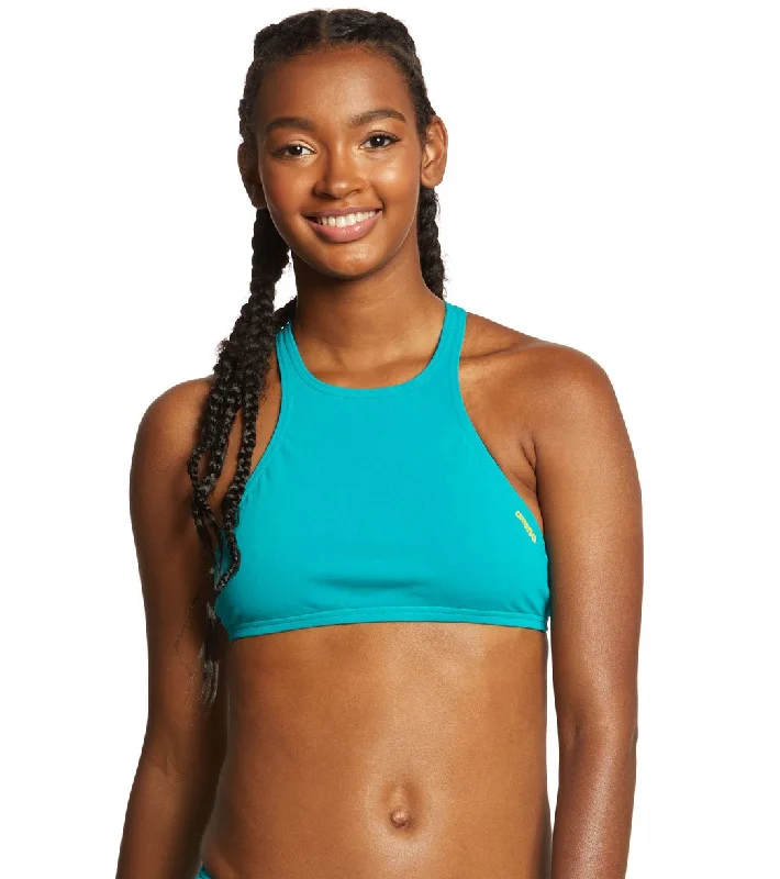 Arena Women's Rulebreaker Think Crop Top Bikini Top Persian Green/Yellow Star Bikini with front tie, Sexy, Chic, Comfortable Arena Women's Rulebreaker Think Crop Top Bikini Top Persian Green/Yellow Star Bikini with front tie, Sexy, Chic, Comfortable