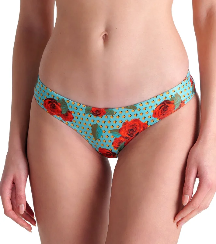 Arena Women's Rulebreaker Unique Bikini Bottom Martinica/Multi Color-block bikini, Bold, Trendy, Sexy