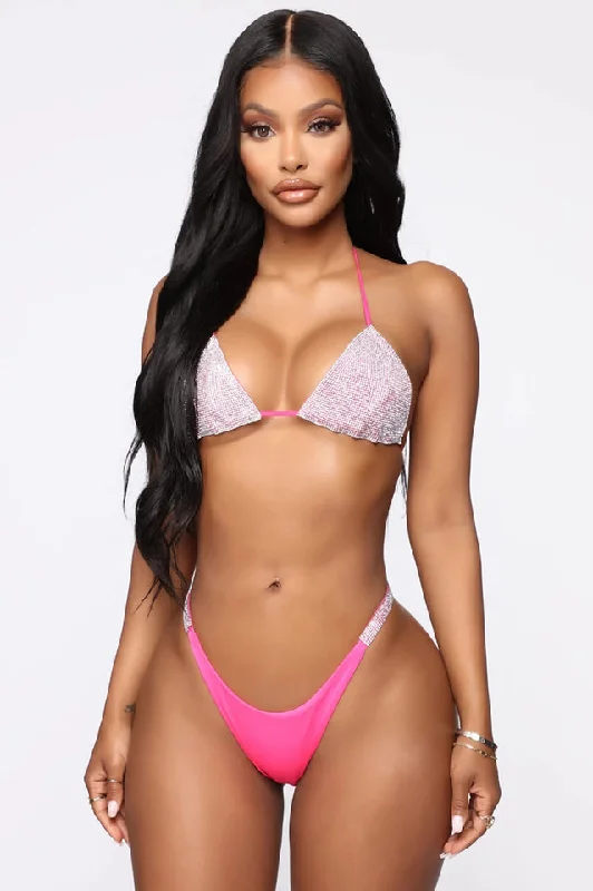 Bandage Rhinestone Bikini Set One-shoulder bikini top, Elegant, Sexy, Stylish