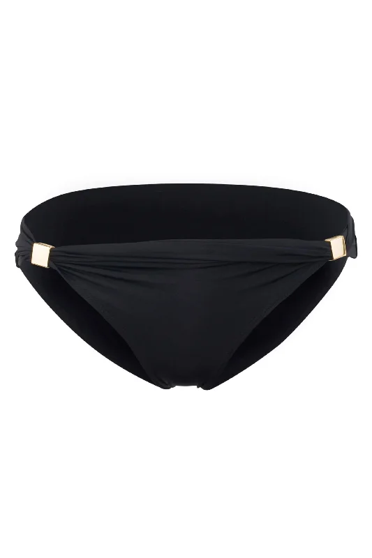 Nina Classic Brief Bikini Bottom Black Boho style bikini, Relaxed, Chic, Trendy