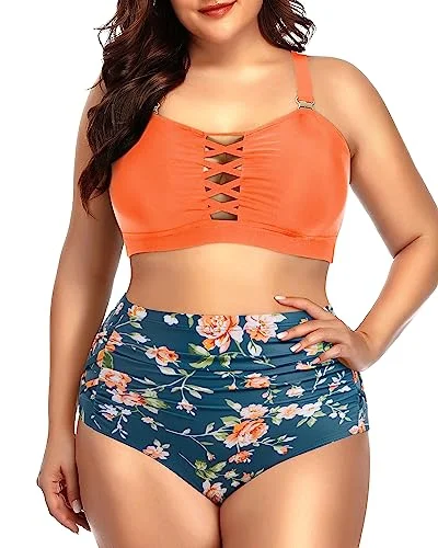 Plus Size High Waisted Bikini Sets Beach bikini, Comfortable, Stylish, Summer