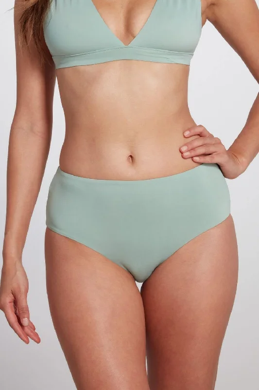 Serena Hipster Bikini Bottom in Sage Green Floral high-waisted bikini, Feminine, Retro, Trendy Serena Hipster Bikini Bottom in Sage Green Floral high-waisted bikini, Feminine, Retro, Trendy