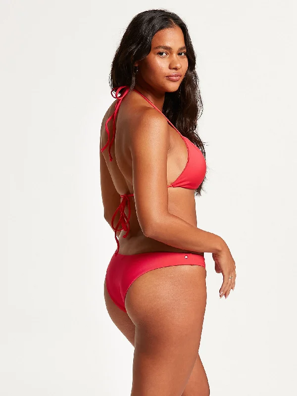 Simply Seamless V Bikini Bottom - True Red High cut bikini, Sexy, Trendy, Vintage