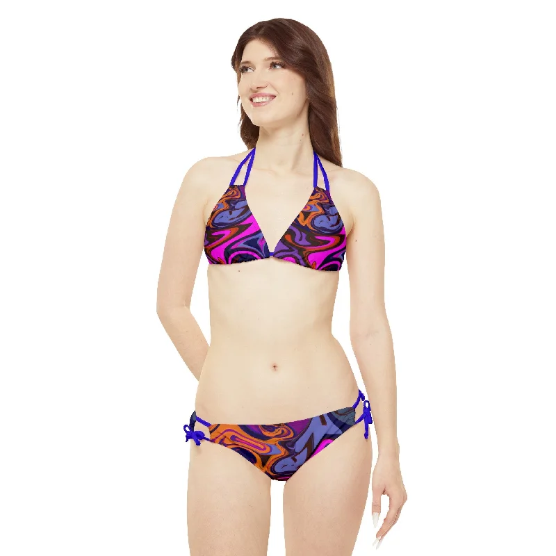Women's Vivid Visceral Strappy Bikini High-neck bikini top, Chic, Sexy, Comfortable