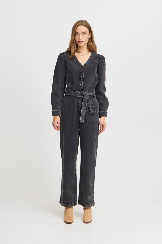 Atelier Reve Harper Jumpsuit-Meteorite Washed Denim-20121735 White jumpsuit, Classic style, Elegant, Summer wear Atelier Reve Harper Jumpsuit-Meteorite Washed Denim-20121735 White jumpsuit, Classic style, Elegant, Summer wear