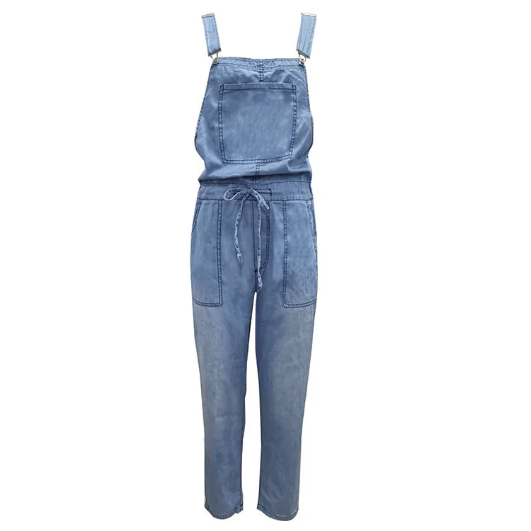 Denim Jumpsuit Loose Fashion Elastic Mid Waist Jumpsuit Women's Pants Fit and flare jumpsuit, Elegant, Trendy, Feminine Denim Jumpsuit Loose Fashion Elastic Mid Waist Jumpsuit Women's Pants Fit and flare jumpsuit, Elegant, Trendy, Feminine
