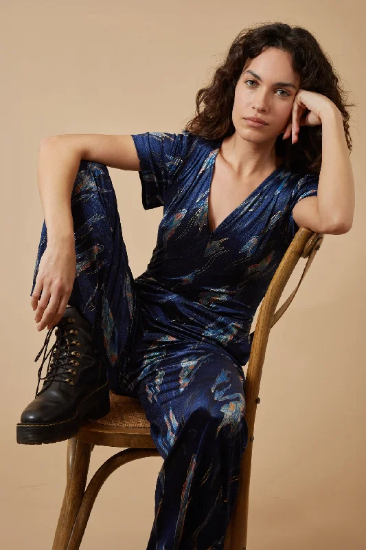 Traffic People Corrie Jumpsuit-Blue-BAB12532033 Jumpsuit with pockets, Casual, Comfortable, Trendy Traffic People Corrie Jumpsuit-Blue-BAB12532033 Jumpsuit with pockets, Casual, Comfortable, Trendy