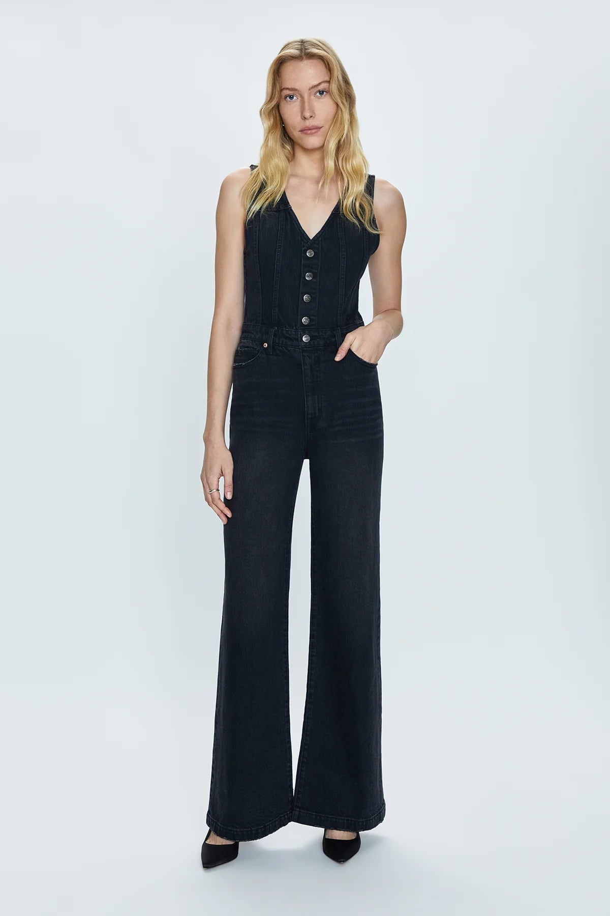Aria Denim Jumpsuit Sequin jumpsuit, Glamorous, Party wear, Sparkling