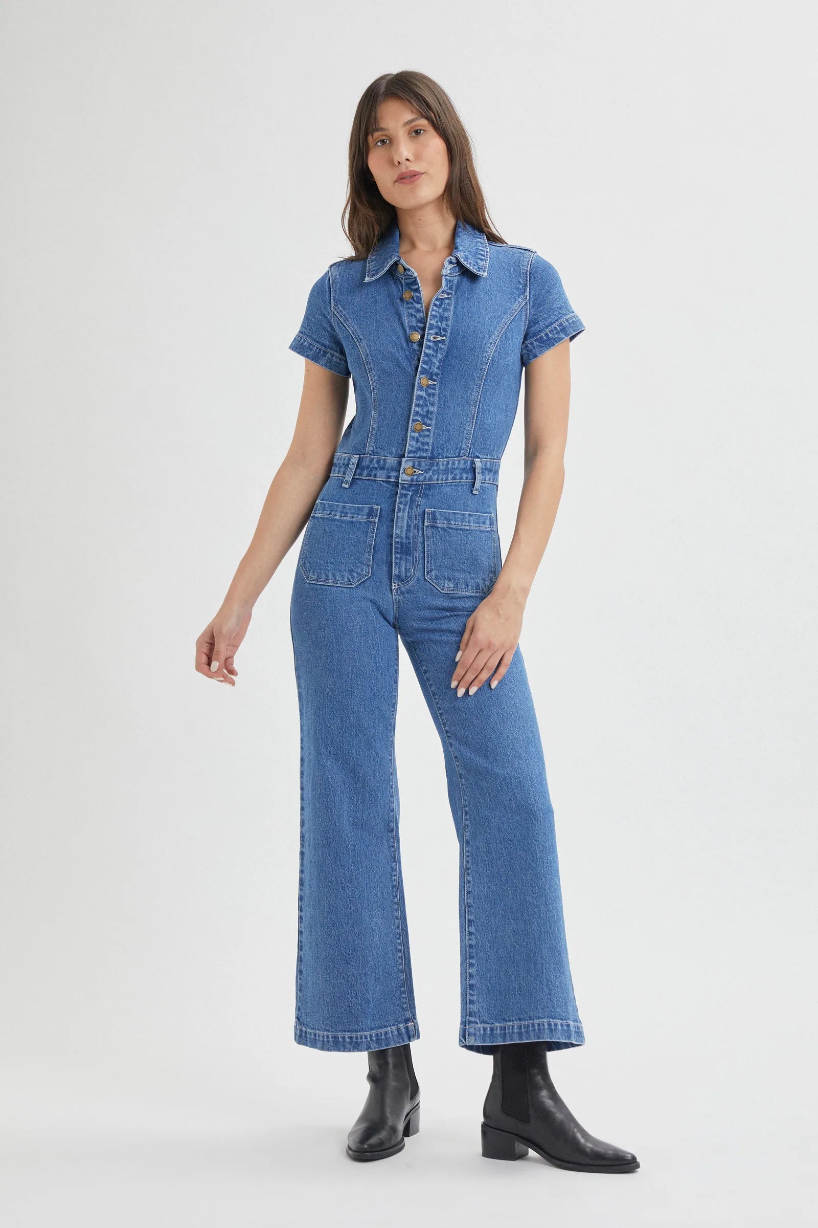 Breaker Sailor Jumpsuit Pleated jumpsuit, Elegant, Feminine, Chic