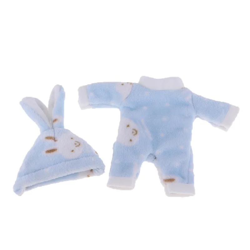 Maxbell Lovely Plush Jumpsuit Hat Suit for 25cm Mellchan Baby Doll Accessories Blue Lace jumpsuit, Elegant, Feminine, Trendy Maxbell Lovely Plush Jumpsuit Hat Suit for 25cm Mellchan Baby Doll Accessories Blue Lace jumpsuit, Elegant, Feminine, Trendy