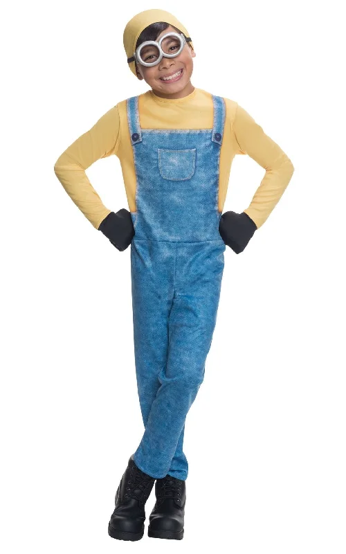 Minion Bob Kids Costume Jumpsuit Gloves Hat Googles Striped jumpsuit, Summer casual, Comfortable, Stylish Minion Bob Kids Costume Jumpsuit Gloves Hat Googles Striped jumpsuit, Summer casual, Comfortable, Stylish