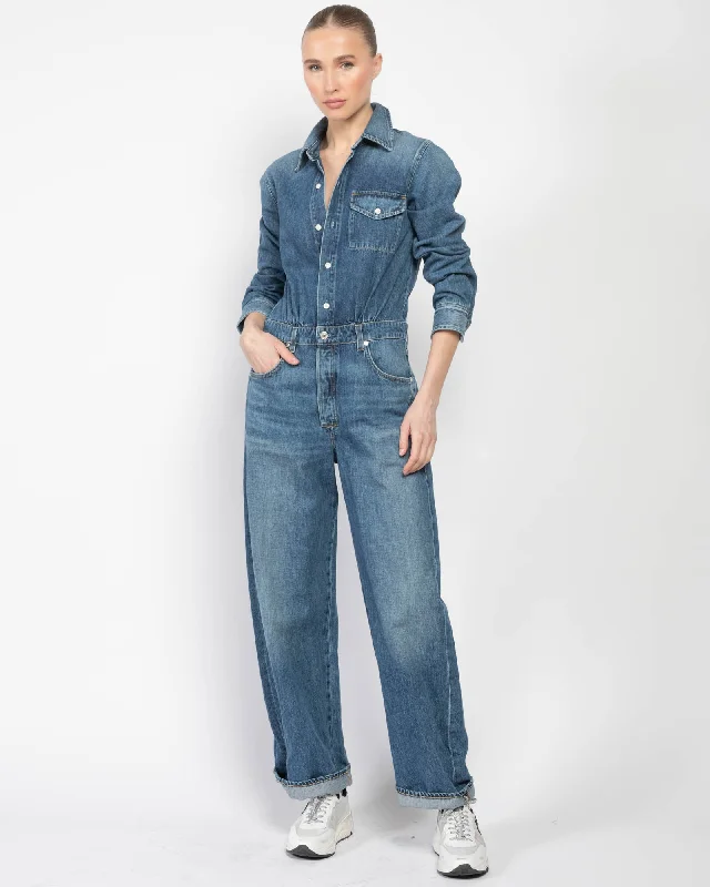 Maisie Denim Jumpsuit Camo jumpsuit, Bold pattern, Street style, Trendy