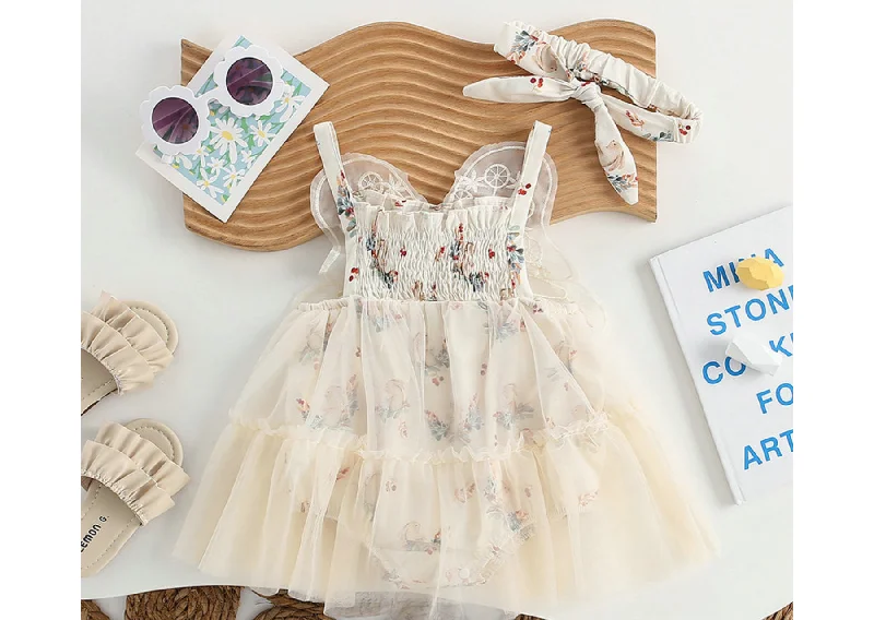 Baby Floral Fairy Romper with Headband - Flutterby Dreams Sleeveless wide leg jumpsuit, Summer fashion, Stylish, Comfortable Baby Floral Fairy Romper with Headband - Flutterby Dreams Sleeveless wide leg jumpsuit, Summer fashion, Stylish, Comfortable
