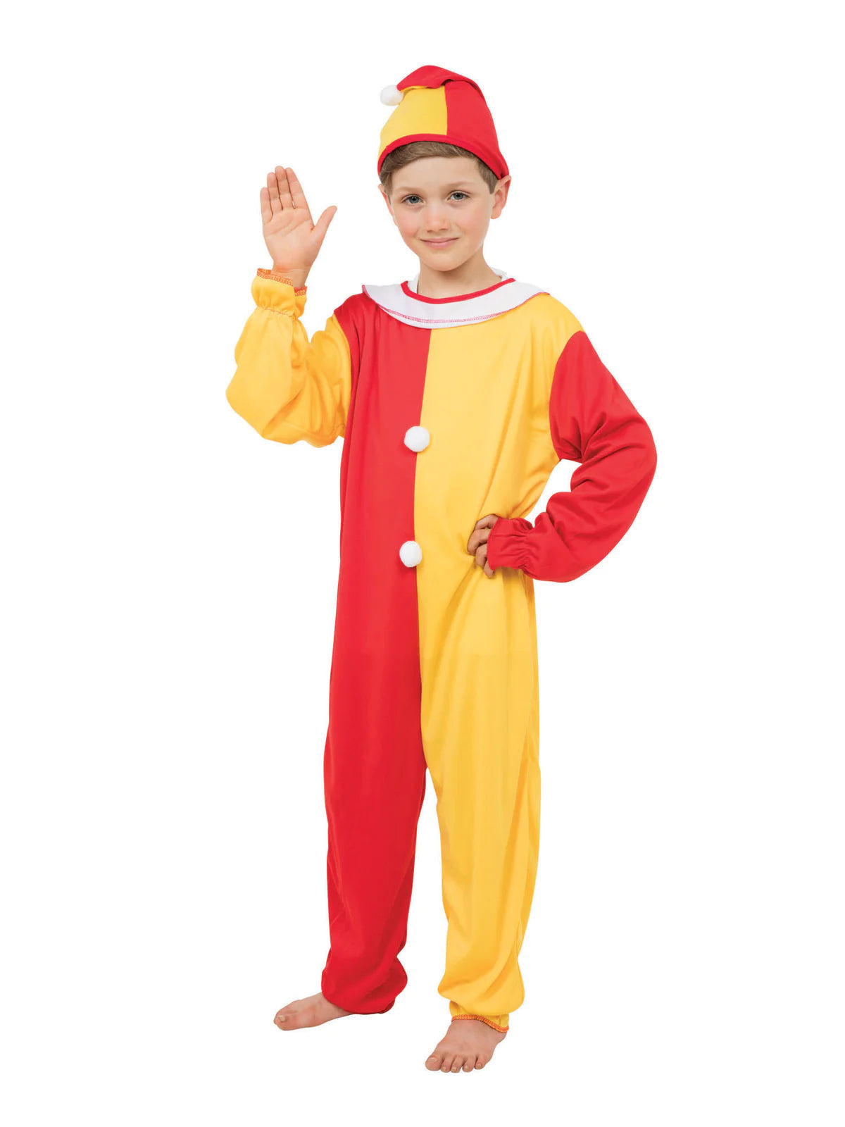Jester Boys Clown Costume with Colorful Jumpsuit & Hat Wide leg jumpsuit, Bohemian style, Vintage, Comfortable