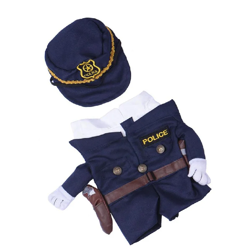 Maxbell Maxbell Cute Pet Fancy Jumpsuit Police Cosplay Costume Party Clothes with Hat S Sleeveless wide-leg jumpsuit, Comfortable, Relaxed, Summer wear Maxbell Maxbell Cute Pet Fancy Jumpsuit Police Cosplay Costume Party Clothes with Hat S Sleeveless wide-leg jumpsuit, Comfortable, Relaxed, Summer wear