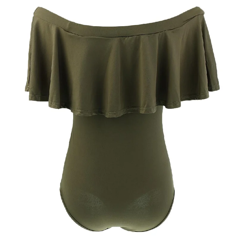 Women Girls Fashionable Comfortable Wear Off-Shoulder Short Sleeves Romper Bodysuit Jumpsuit Green Size S Jumpsuit with buttons, Relaxed fit, Street style, Comfortable Women Girls Fashionable Comfortable Wear Off-Shoulder Short Sleeves Romper Bodysuit Jumpsuit Green Size S Jumpsuit with buttons, Relaxed fit, Street style, Comfortable