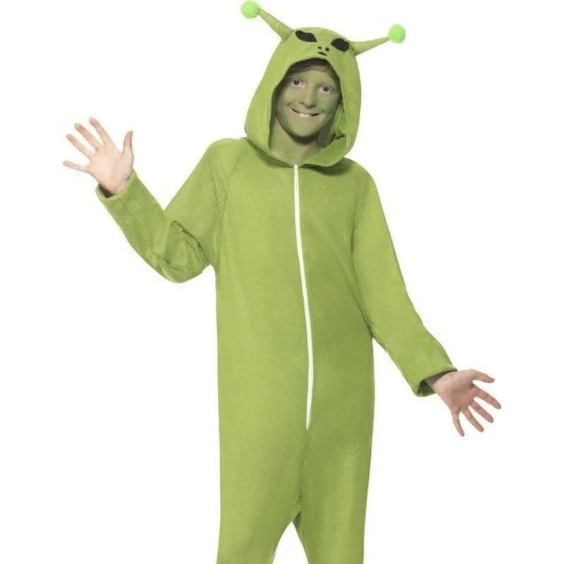 Alien Costume Kids Green Jumpsuit Pocket jumpsuit, Practical, Comfortable, Casual