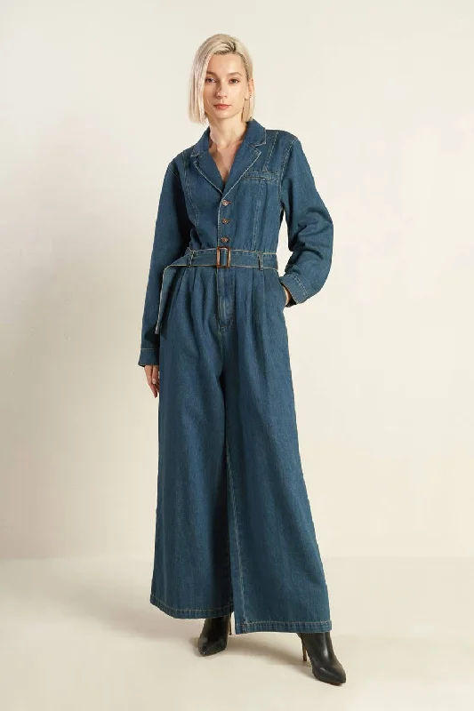 IN THE DETAILS DENIM JUMPSUIT Strapless wide leg jumpsuit, Sexy, Comfortable, Trendy IN THE DETAILS DENIM JUMPSUIT Strapless wide leg jumpsuit, Sexy, Comfortable, Trendy