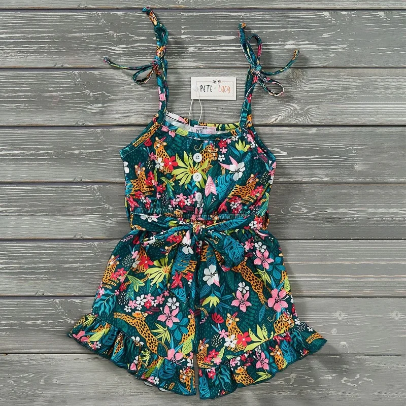 Pete + Lucy Jungle Haven Romper/Jumpsuit Pleated wide leg jumpsuit, Feminine, Elegant, Stylish Pete + Lucy Jungle Haven Romper/Jumpsuit Pleated wide leg jumpsuit, Feminine, Elegant, Stylish