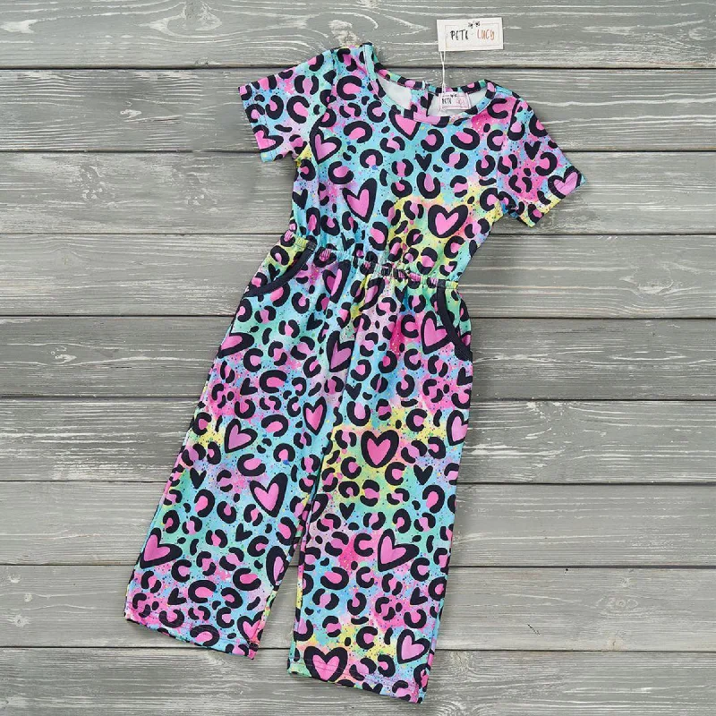 Pete + Lucy Leopard Love Short Sleeve Romper/Jumpsuit White jumpsuit, Chic, Elegant, Summer wear Pete + Lucy Leopard Love Short Sleeve Romper/Jumpsuit White jumpsuit, Chic, Elegant, Summer wear