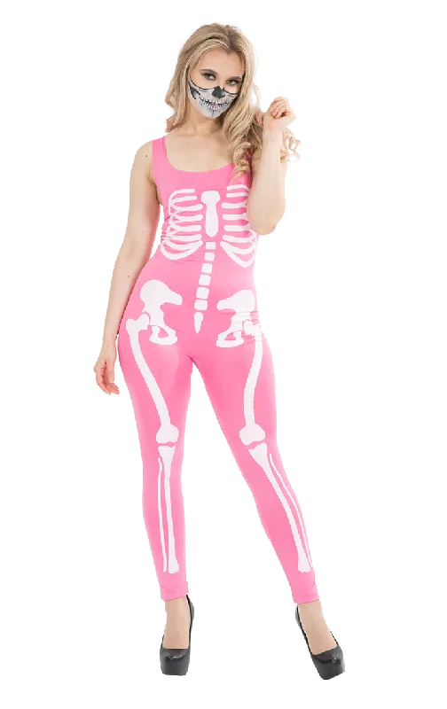 Womens Pink Skeleton Jumpsuit Boho style jumpsuit, Comfortable, Relaxed fit, Trendy