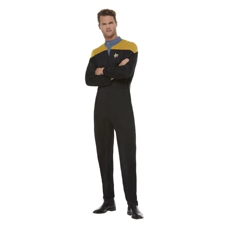 Star Trek Voyager Operations Uniform Adult Gold Black Jumpsuit Sports jumpsuit, Athletic, Comfortable, Trendy Star Trek Voyager Operations Uniform Adult Gold Black Jumpsuit Sports jumpsuit, Athletic, Comfortable, Trendy